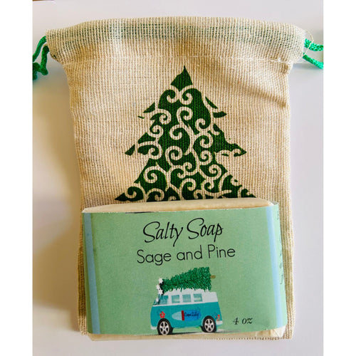Sage and Pine soap in Holiday Bag