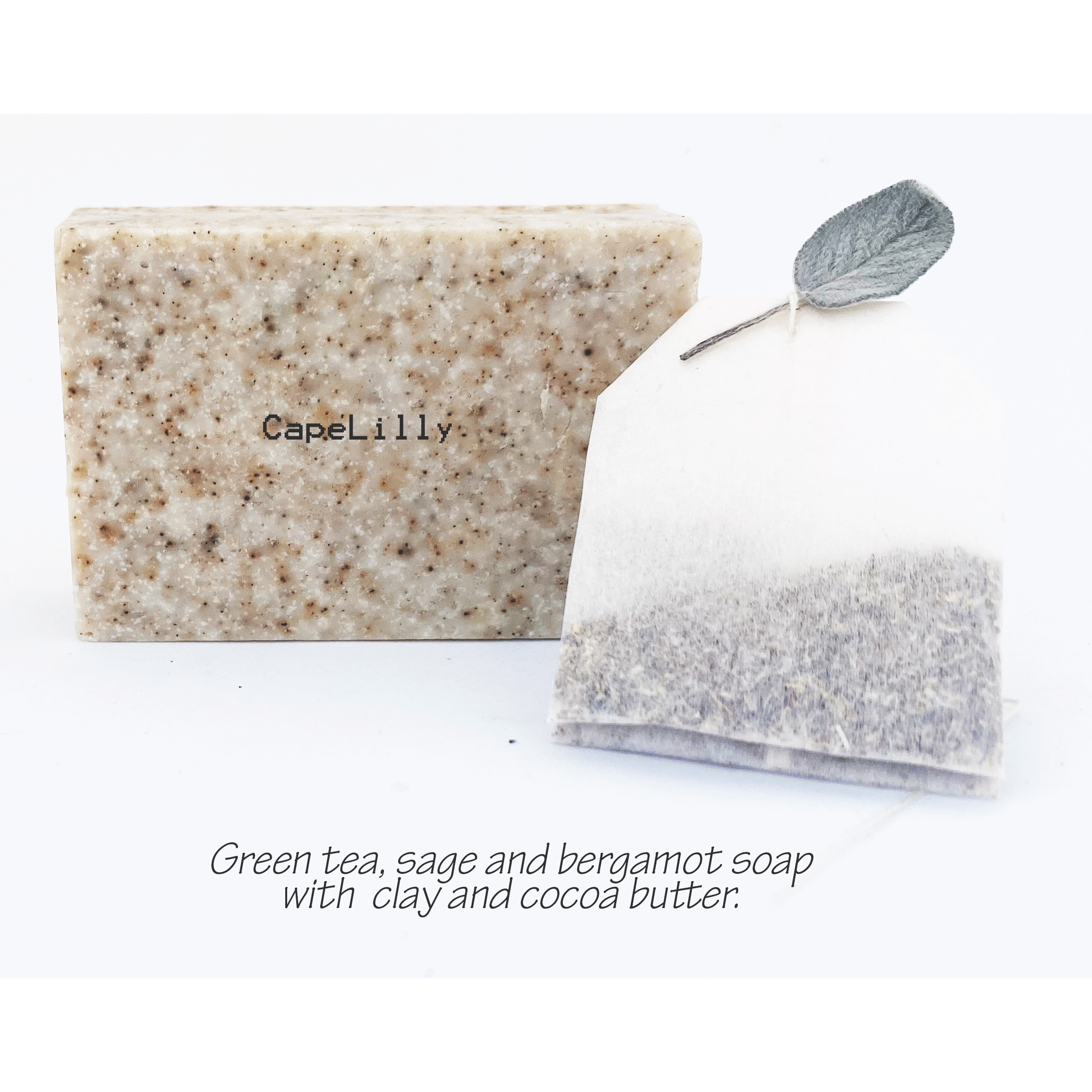 Green Tea with Sea salts bath & body soap bar. Great for Sensitive Skin!