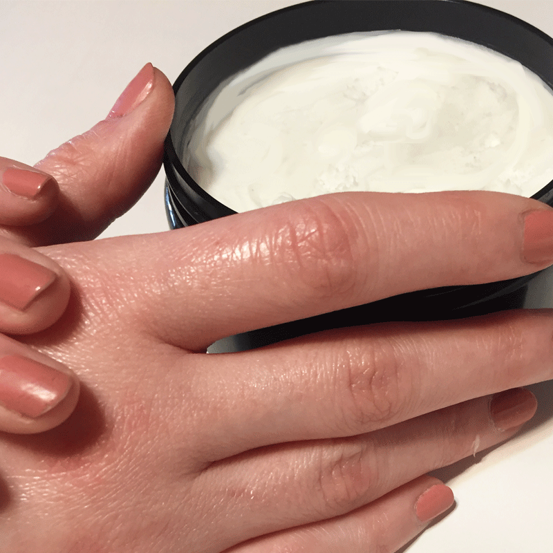 Whipped Shea butter infused with Thyme, Neem oil and sea salt.