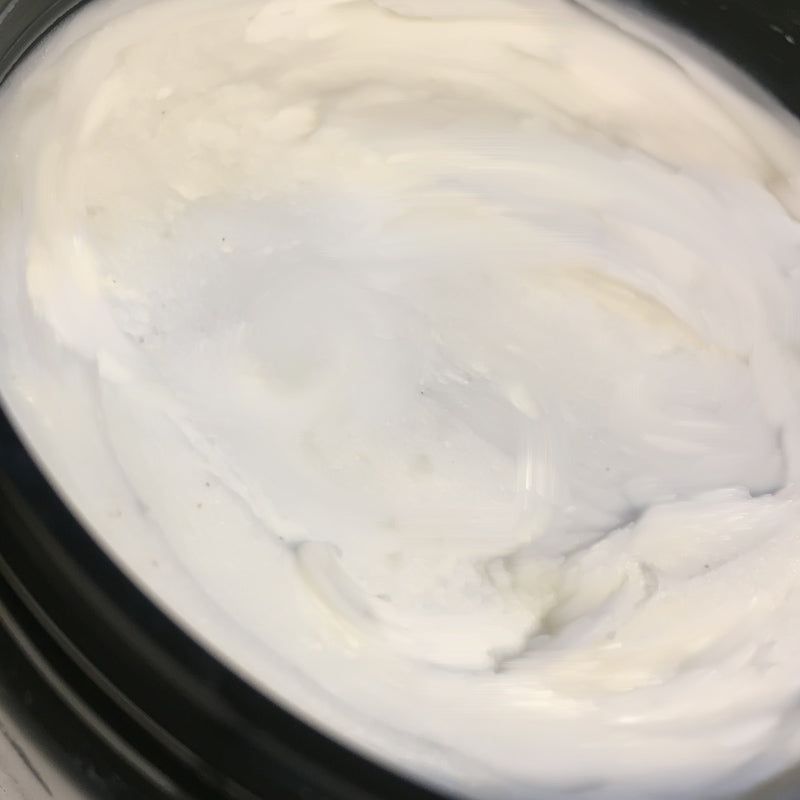 Whipped Shea butter  infused with Thyme, Neem oil and sea salt.