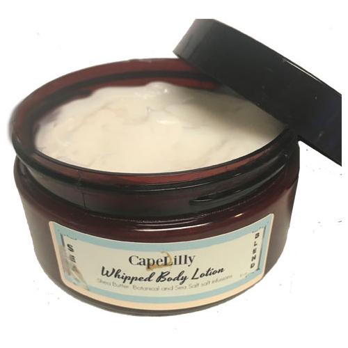 Whipped Shea butter  infused with Thyme, Neem oil and sea salt.