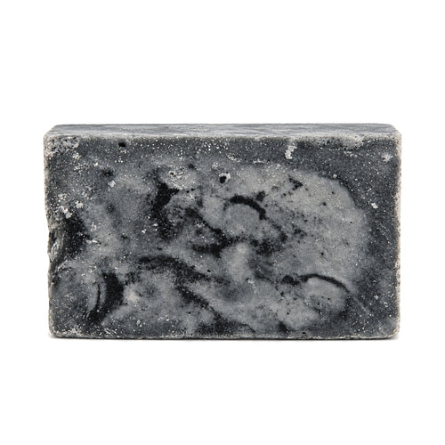 Cape Lilly activated charcoal and sea salt soap, unwrapped bar