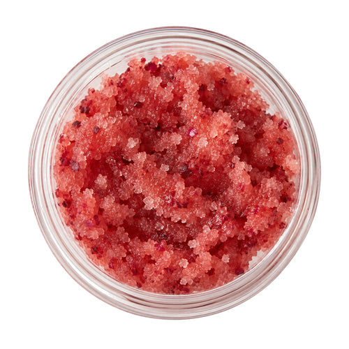 Cape Lilly Rose Hibiscus salted face scrub, open jar