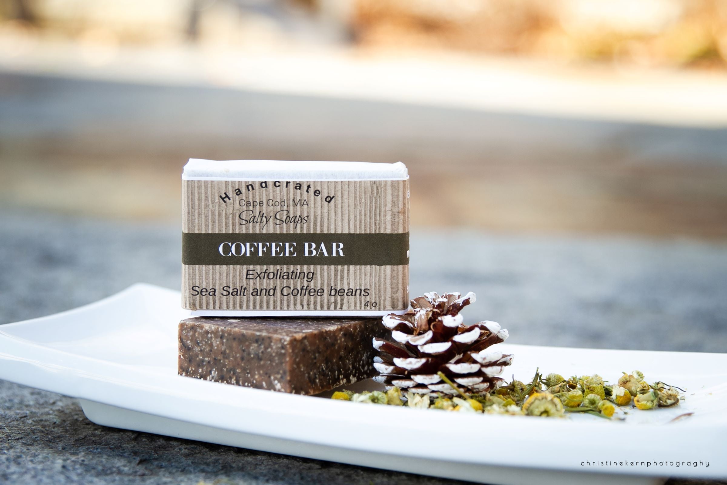 Handmade Coffee soap bar with sea salt